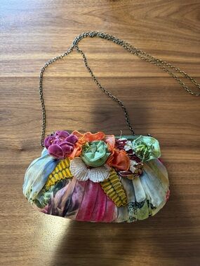 Mary Frances floral silk bag